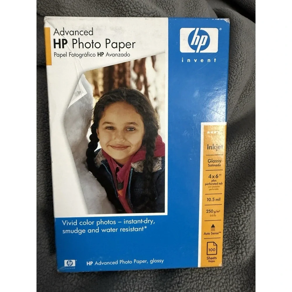 HP‎ Advanced Glossy Inkjet Photo Paper 100 Sheets 4 x 6